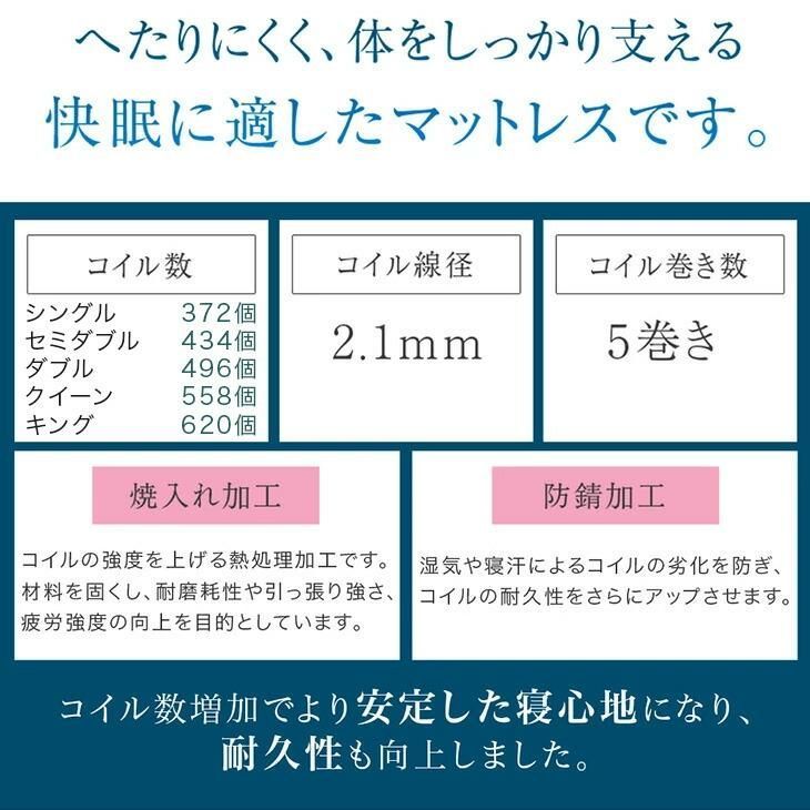 送料無料】マットレス シングル ボンネルコイルマットレス 厚み20cm 高