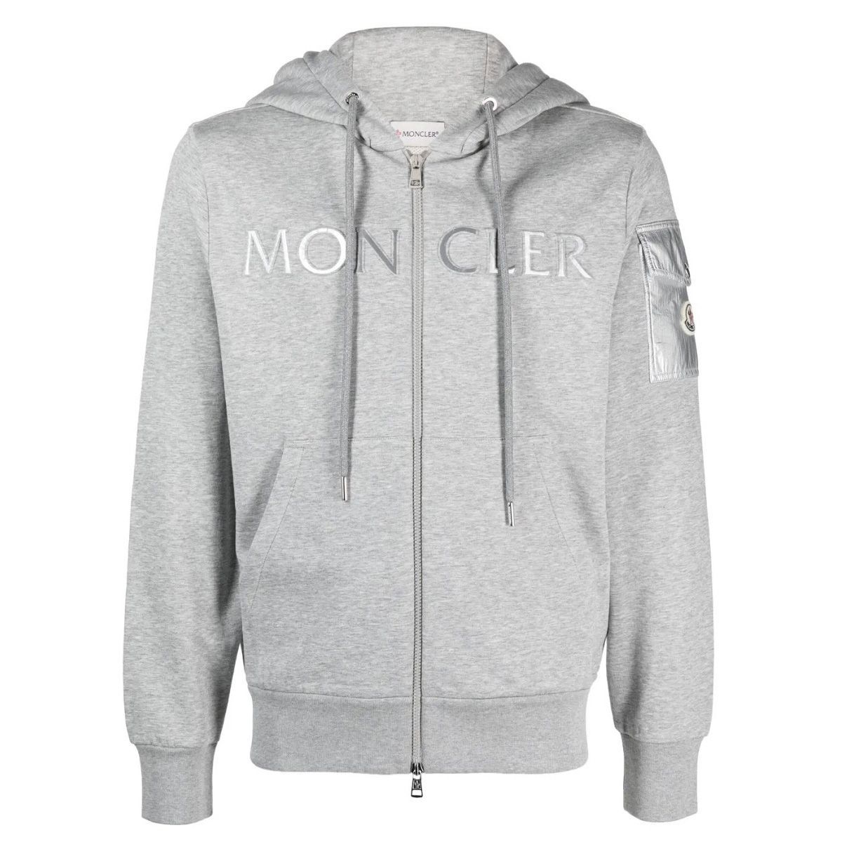 Moncler グレー ロゴ入り トレーナー XXL