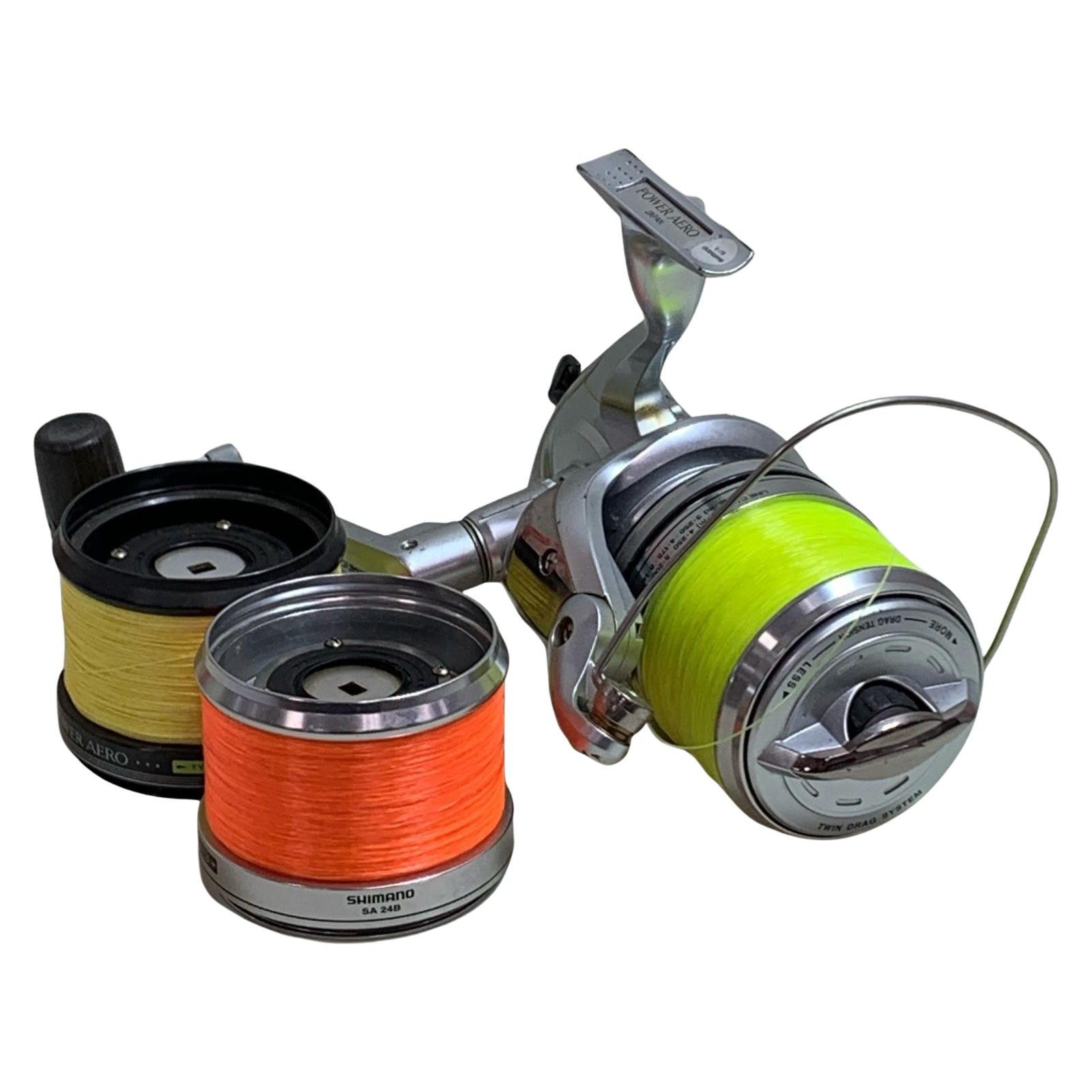 SHIMANO シマノ 03'パワーエアロ スプール2個付 スピニングリール