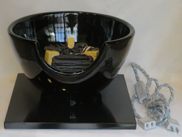 決算）【創巧野々田】 九寸 F406 黒真塗紅鉢 B裏千家流炭型電熱 【税込