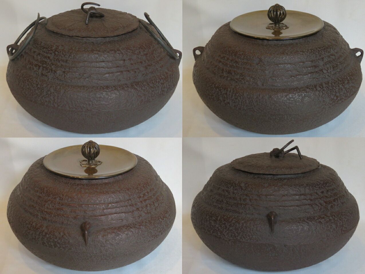 決算）富山県釜師 畠春斎作 古天明釜写 国立東京博物館蔵 模筋釜【税込