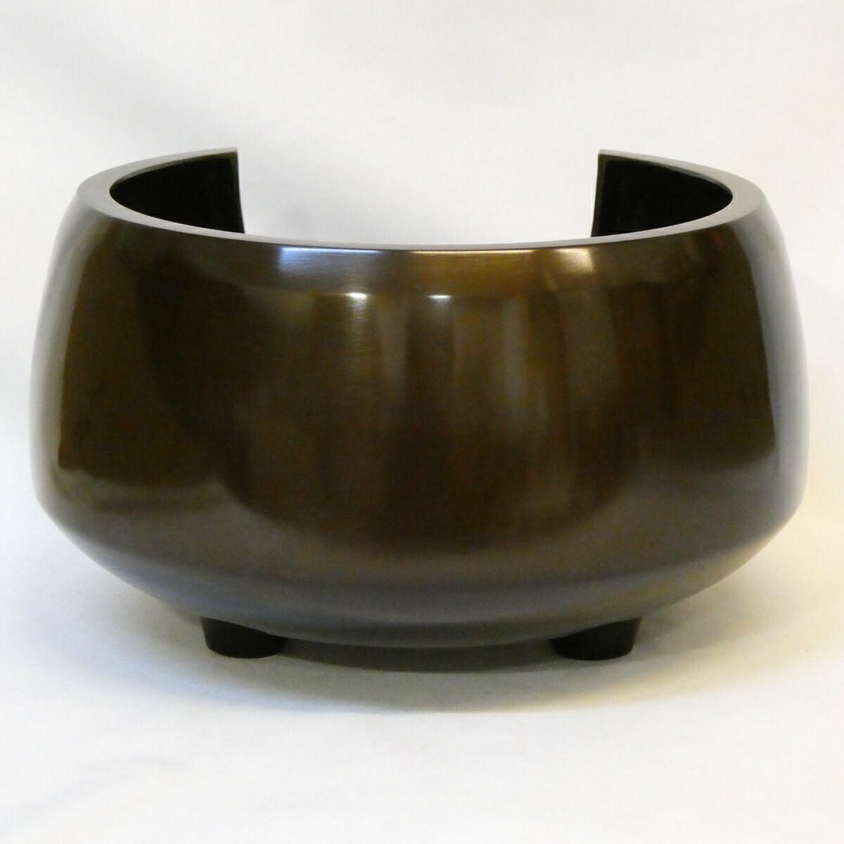 二月の特売品】唐銅風炉師 一ノ瀬宗辰作 利休形 唐銅 面取風炉 尺一