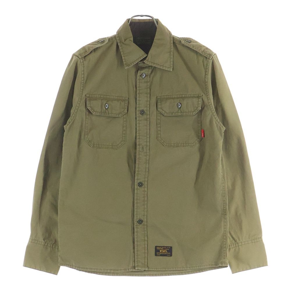 WTAPS (ダブルタップス) ワッペン付ミリタリーシャツジャケット カーキ