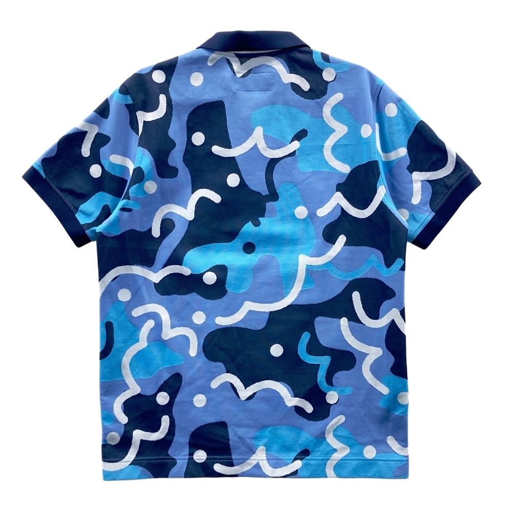 サイズ：48 HORN GMT ホーン ガーメント 半袖ポロシャツ 総柄 ネイビー