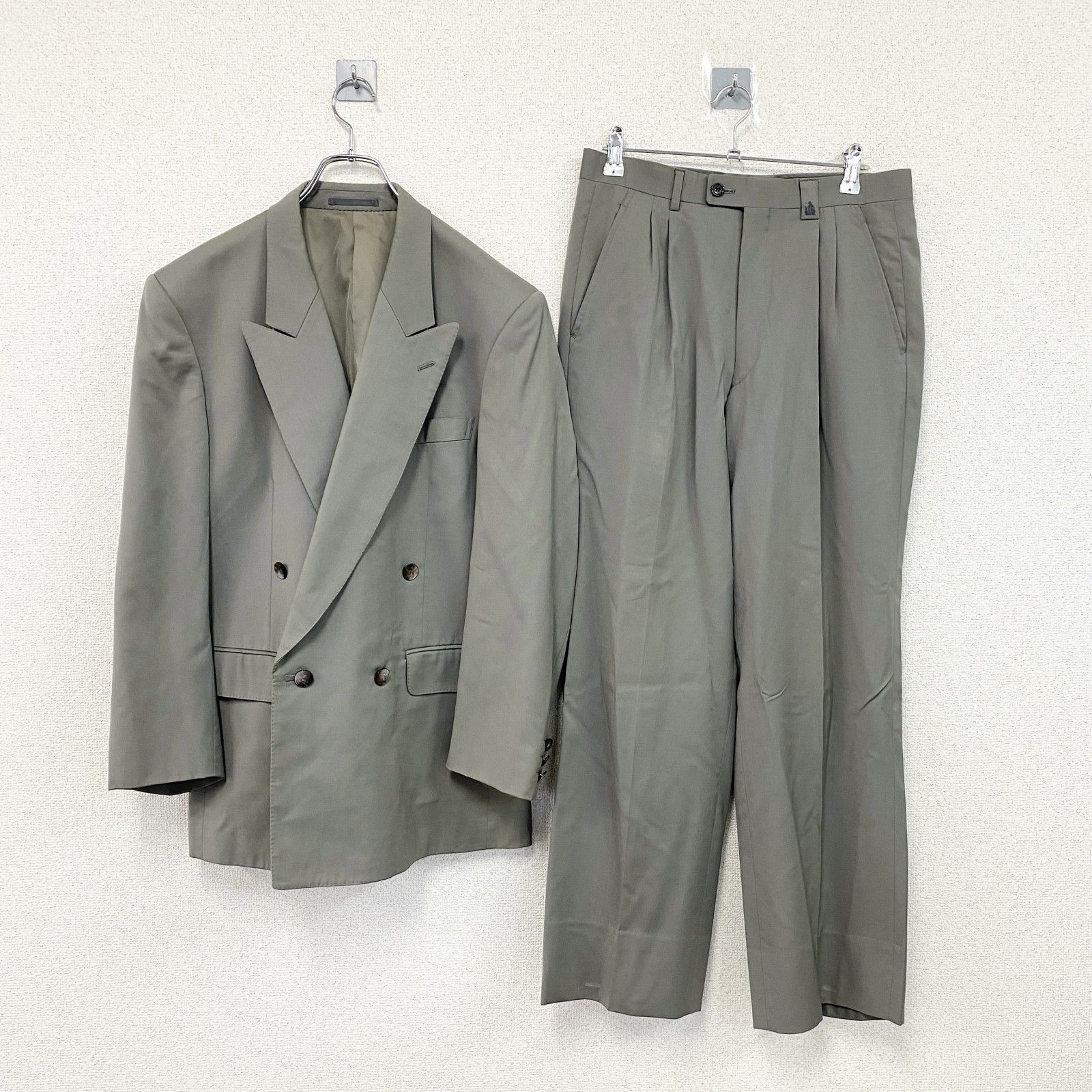 古着 used LANVIN ランバン スーツ セットアップ ヴィンテージ 緑