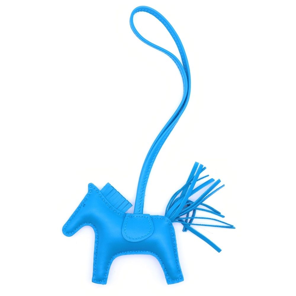 HERMES (エルメス) ロデオ PM バッグチャーム ブルーザンジバル