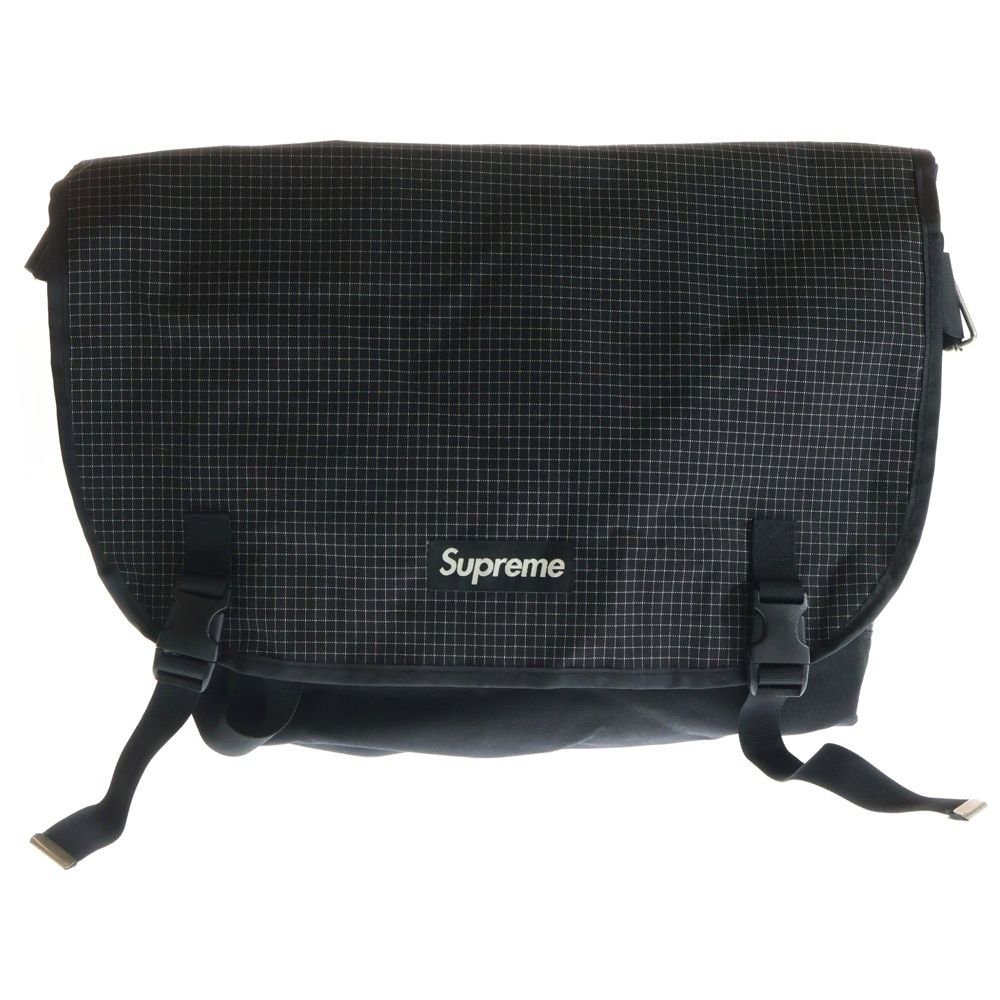 SUPREME (シュプリーム) 09AW ロゴ チェック ナイロン メッセンジャー