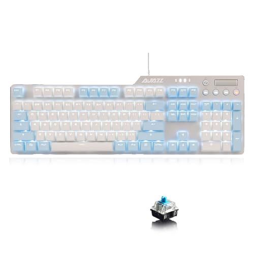 新品】メカニカルキーボード 美しい有線ゲーミングキーボード 白い