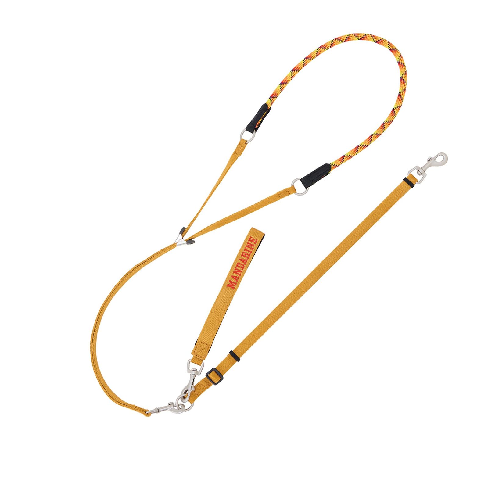 MANDARINE BROTHERS マンダリンブラザーズ HANDS FREE LEASH ハンズフリーリード 犬 リード 3WAY ショルダー ウェスト (MUSTARD) [MUSTARD]