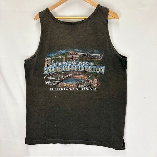 HARLEY DAVIDSON MOTOR CYCLES プリント 00年代 タンクトップ BORO