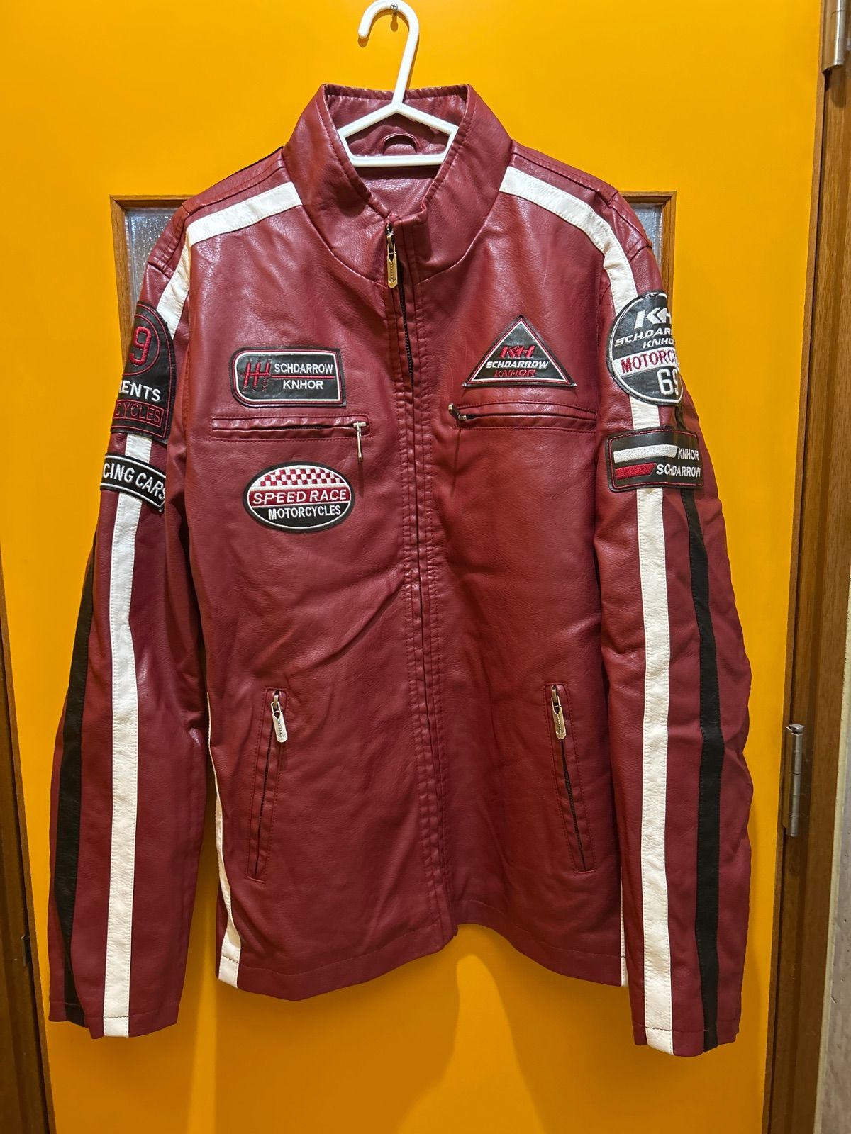 A【A31-19】◇ SCHDARROW KNHOR サイズUSA XL ライダースジャケット