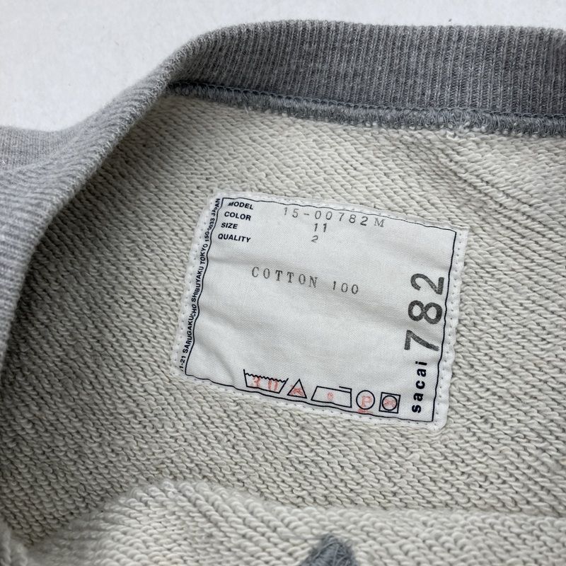 sacai サカイ スウェット トレーナー スウェットシャツ クルーネック
