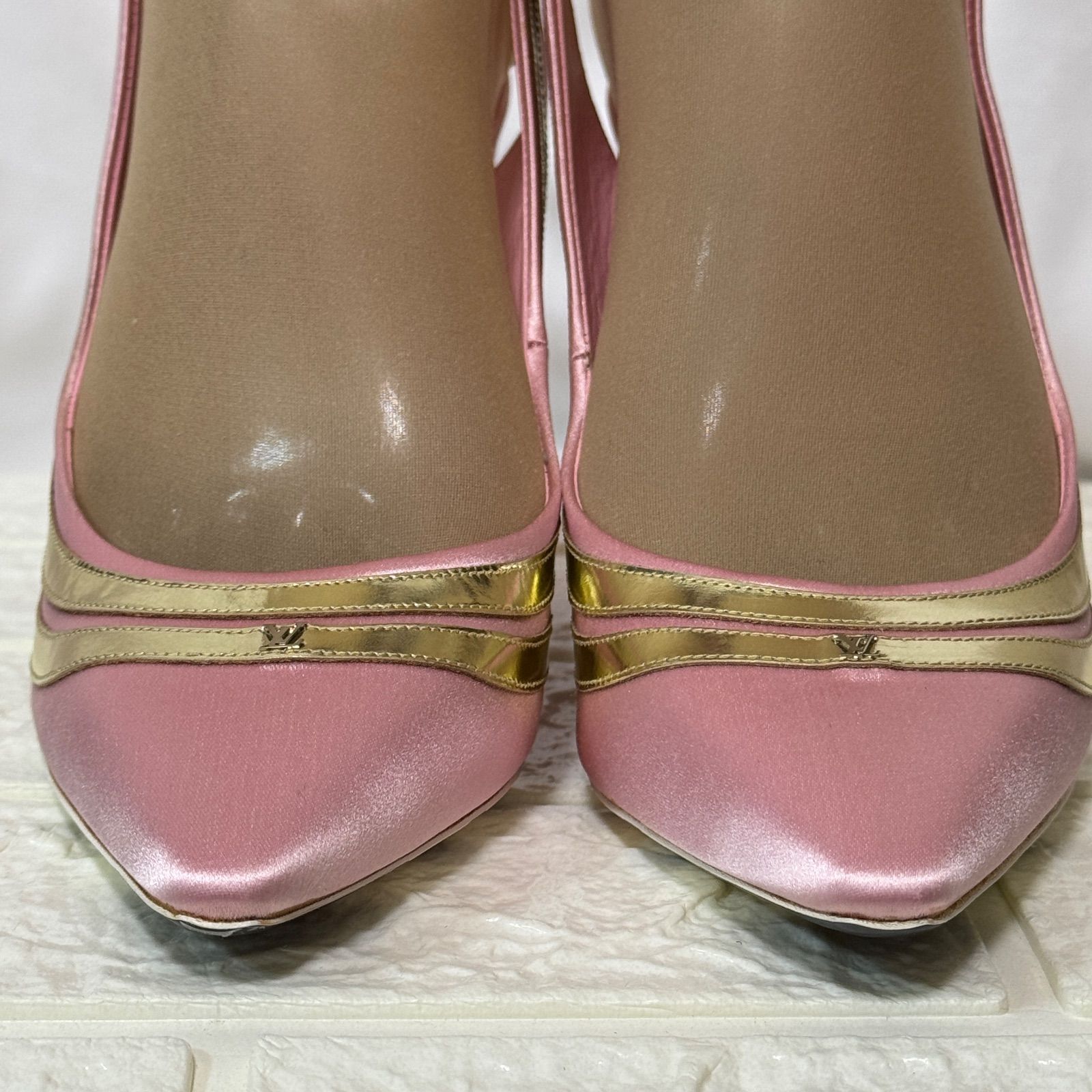LOUIS VUITTON PINK SATIN PUMP ルイ・ヴィトン サテン パンプス