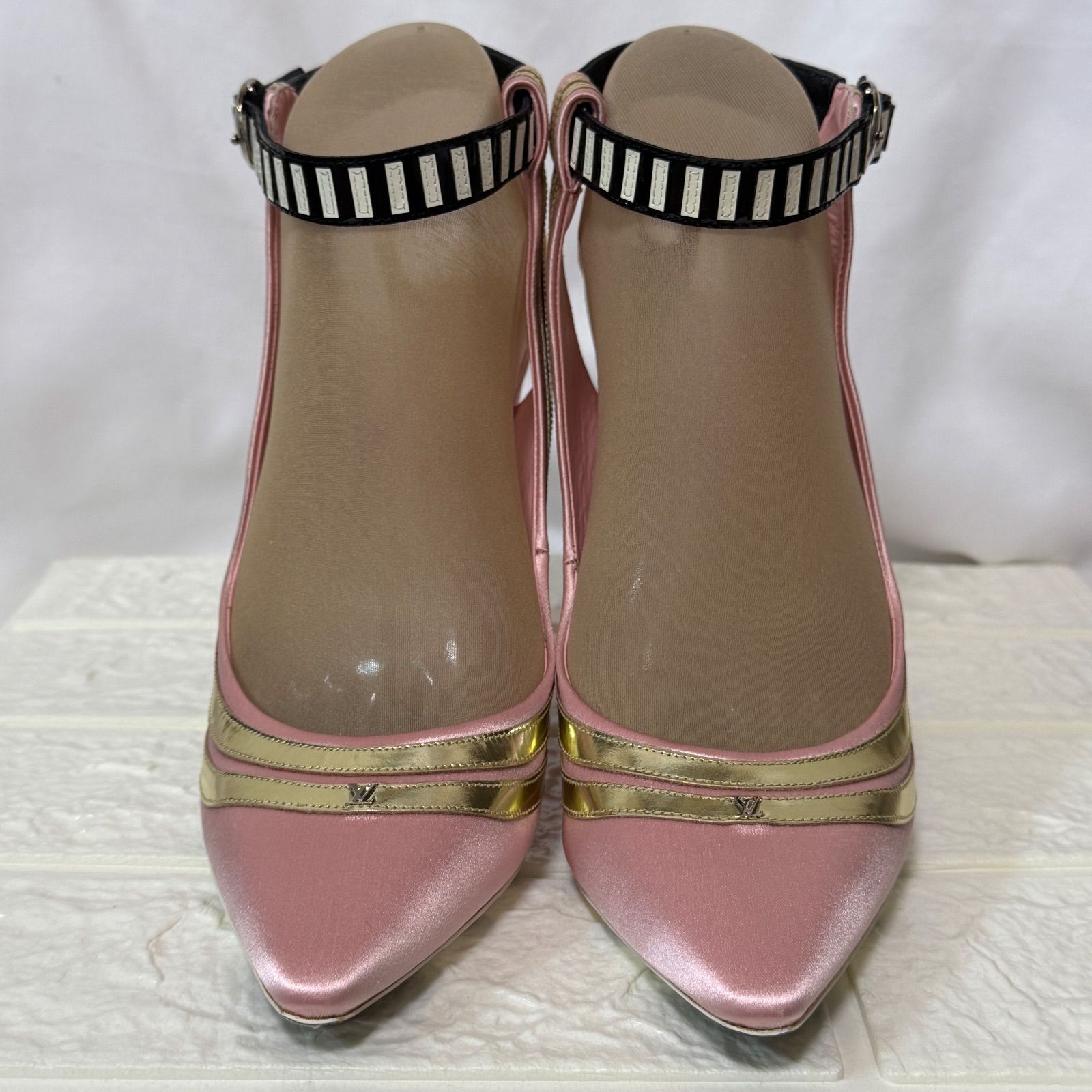 LOUIS VUITTON PINK SATIN PUMP ルイ・ヴィトン サテン パンプス