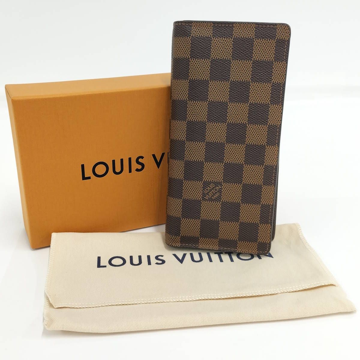 LOUIS VUITTON ポルトフォイユ ブラザ 二つ折り長財布 ダミエ エベヌ 
