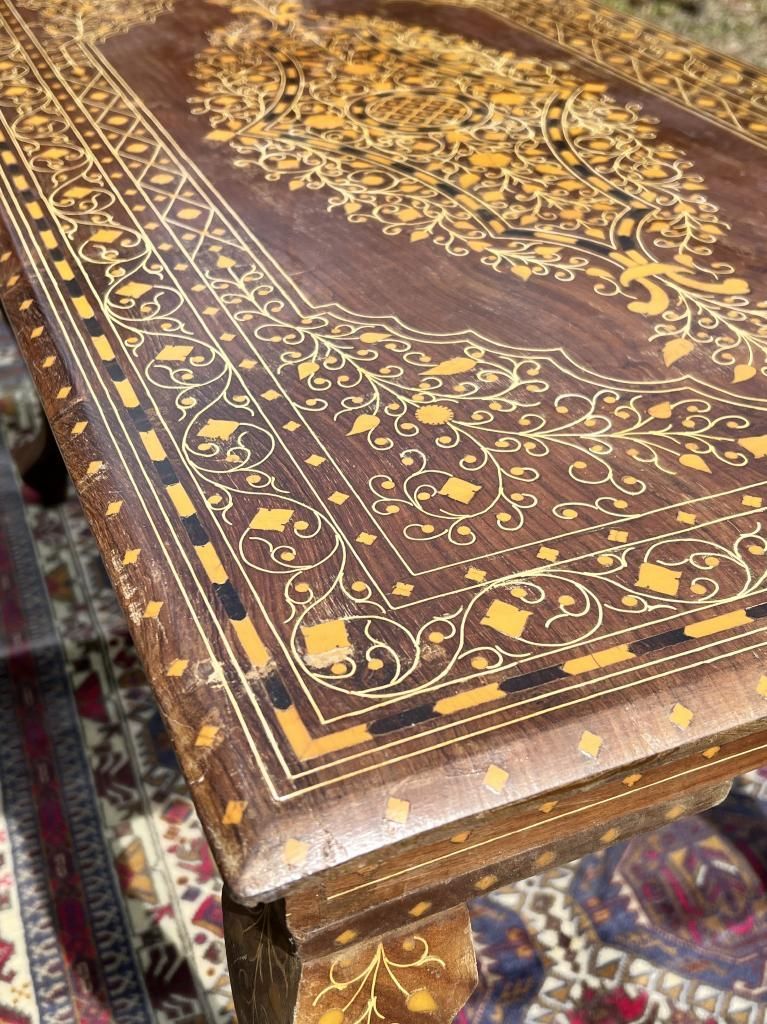 ビンテージ家具 象嵌ローテーブル 机 居間に最適 古家具 ヴィンテージ