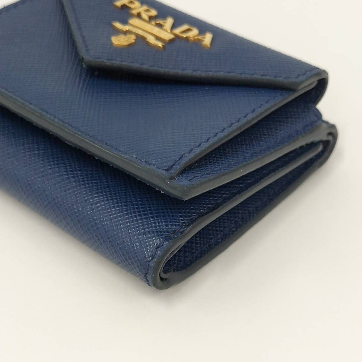 PRADA ネイビー 三つ折り財布 PRADA コンパクトウォレット 三つ折り