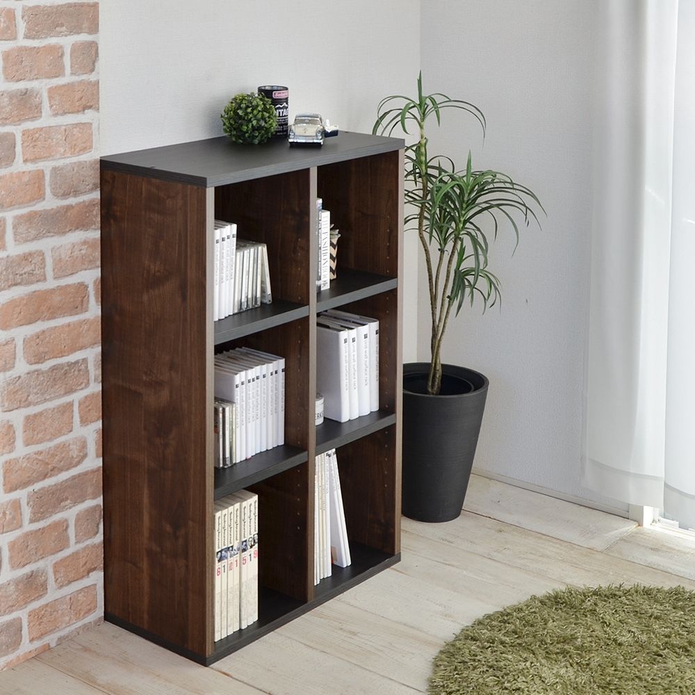 ブルックリンスタイル スリム ブックシェルフ ［幅61cm］　　　　本棚 ブックスタンド まんがラック 絵本棚 子供部屋