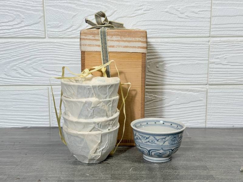 加藤唐三郎造 汲出茶碗 5客揃 湯呑 茶道具 煎茶道具 茶器 赤津窯