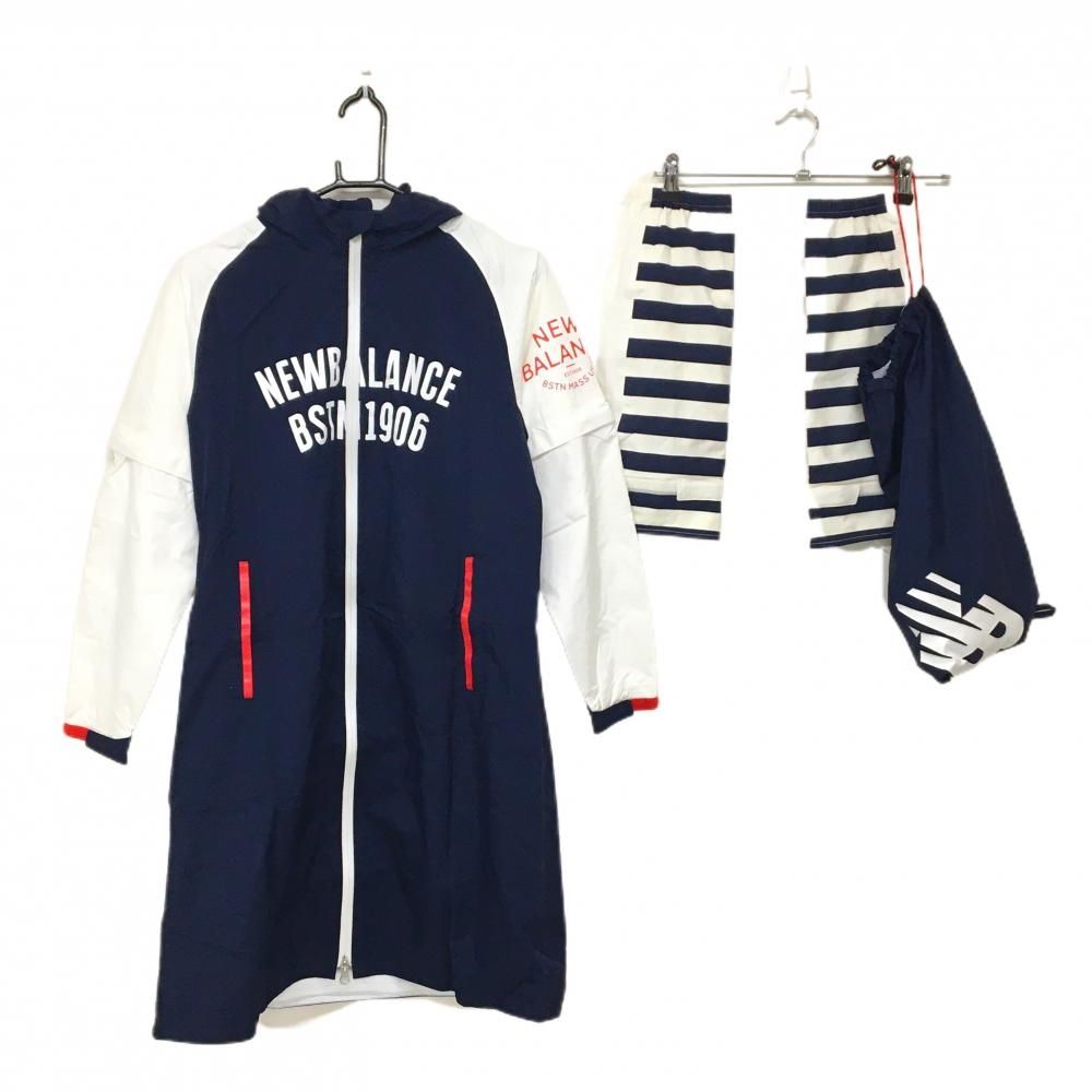 美品】ニューバランス レインウェア(2WAYワンピース×レッグカバー