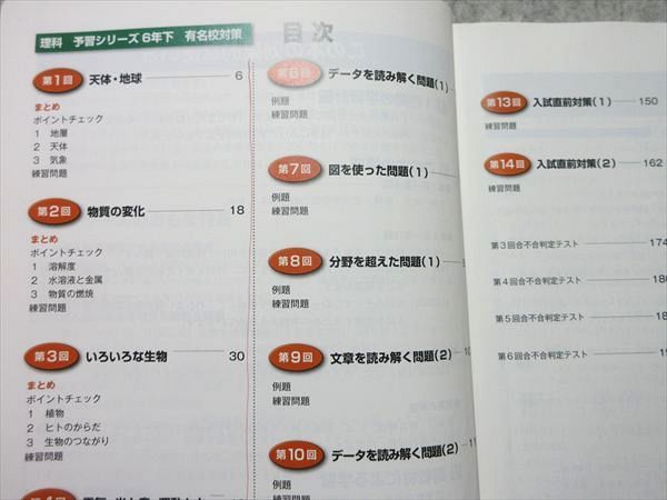 四谷大塚 小6 予習シリーズ 理科 下 有名校対策 840620-5 書き込みなし