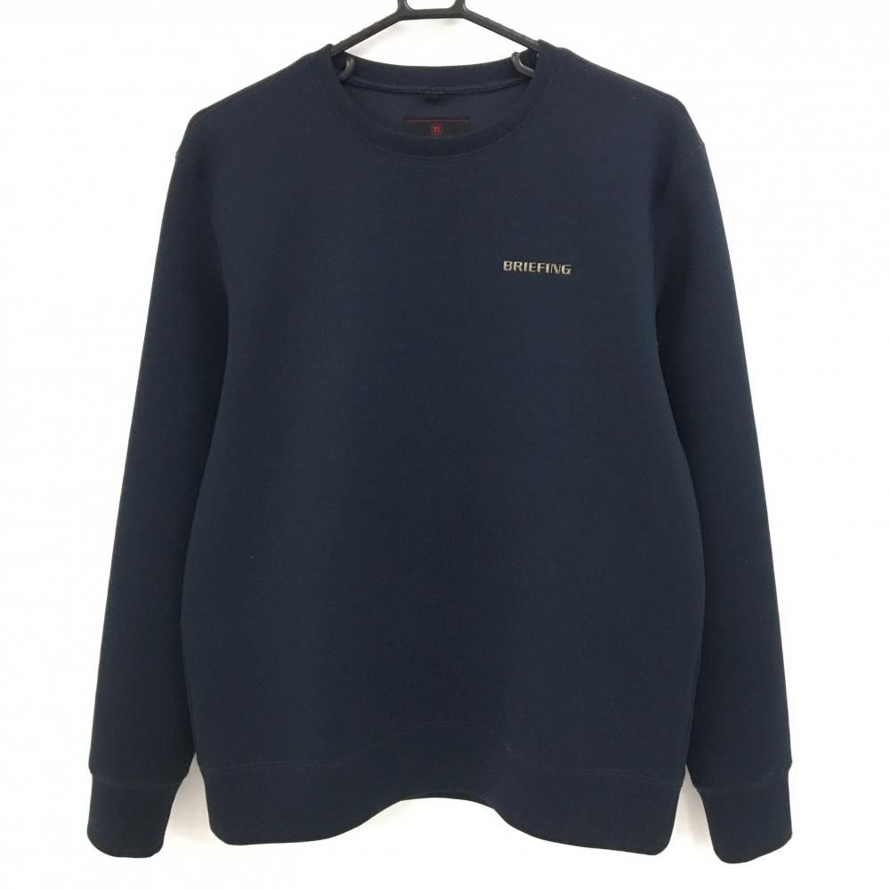 ブリーフィング トレーナー ネイビー 背面立体ロゴ メンズ M ゴルフ