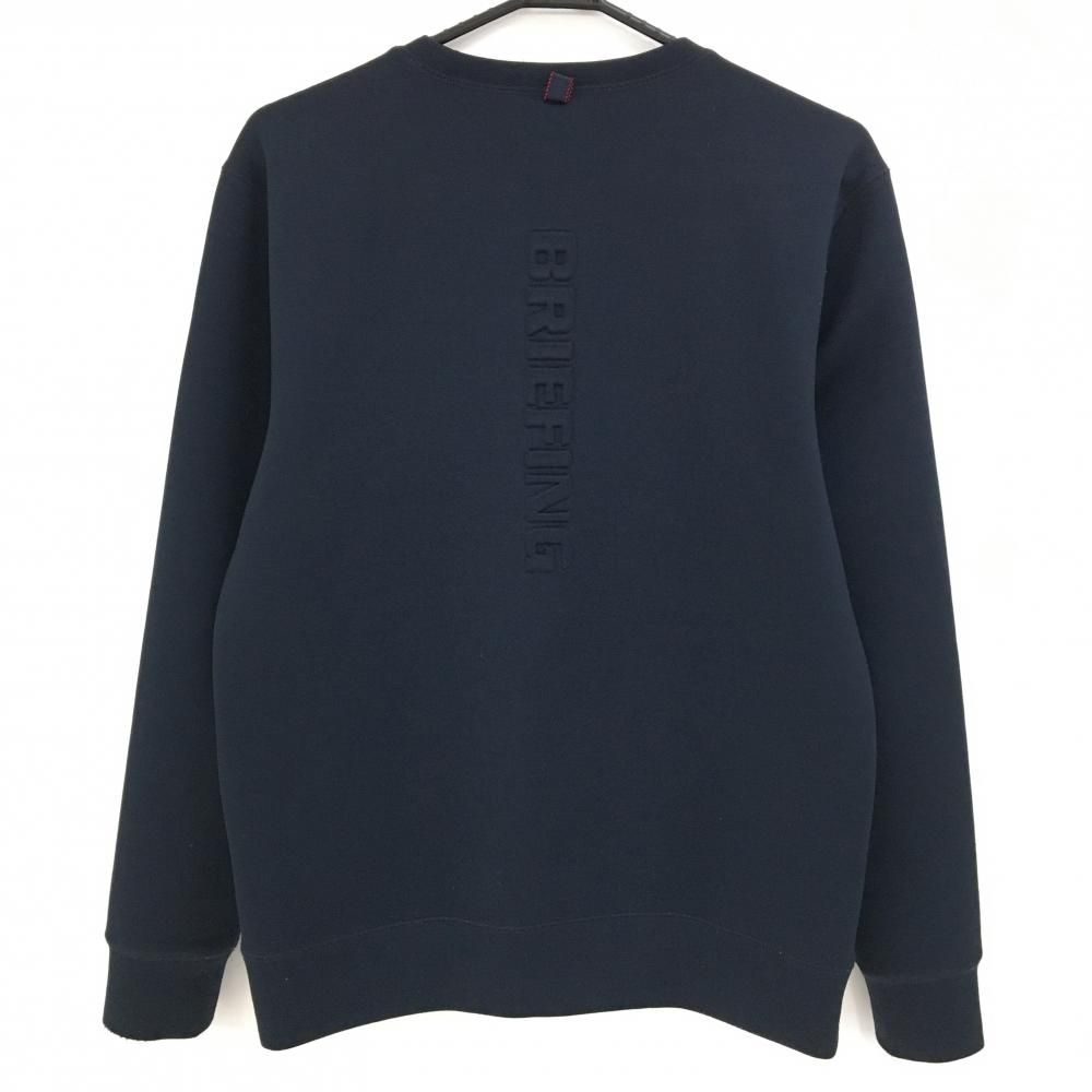 ブリーフィング トレーナー ネイビー 背面立体ロゴ メンズ M ゴルフ