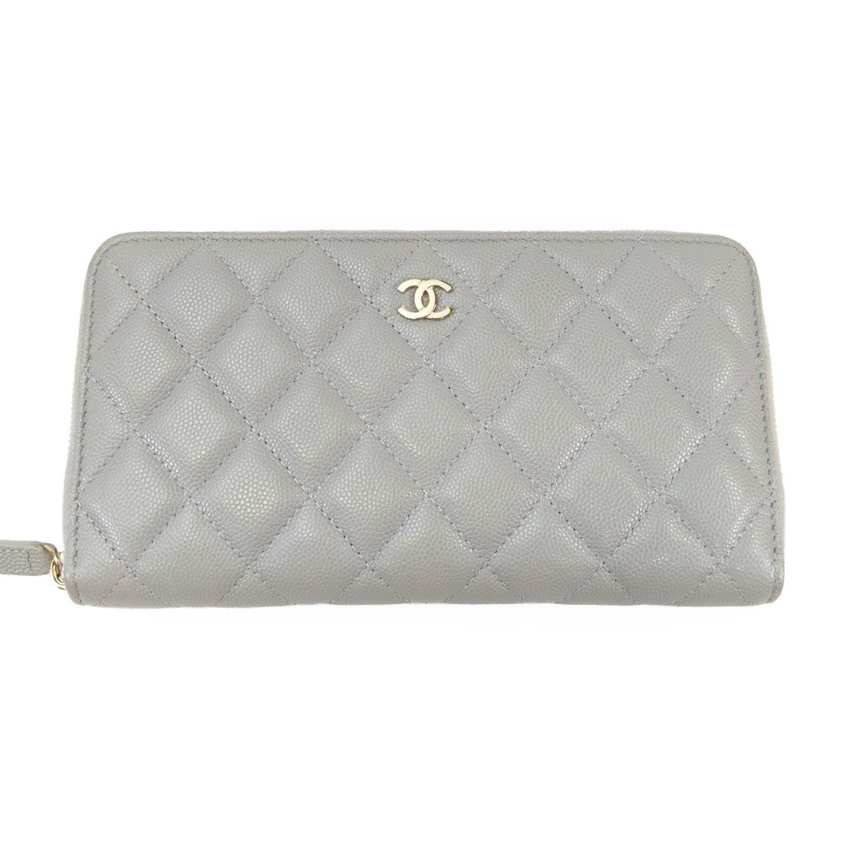 CHANEL シャネル マトラッセ ラウンドファスナー 長財布 キャビア