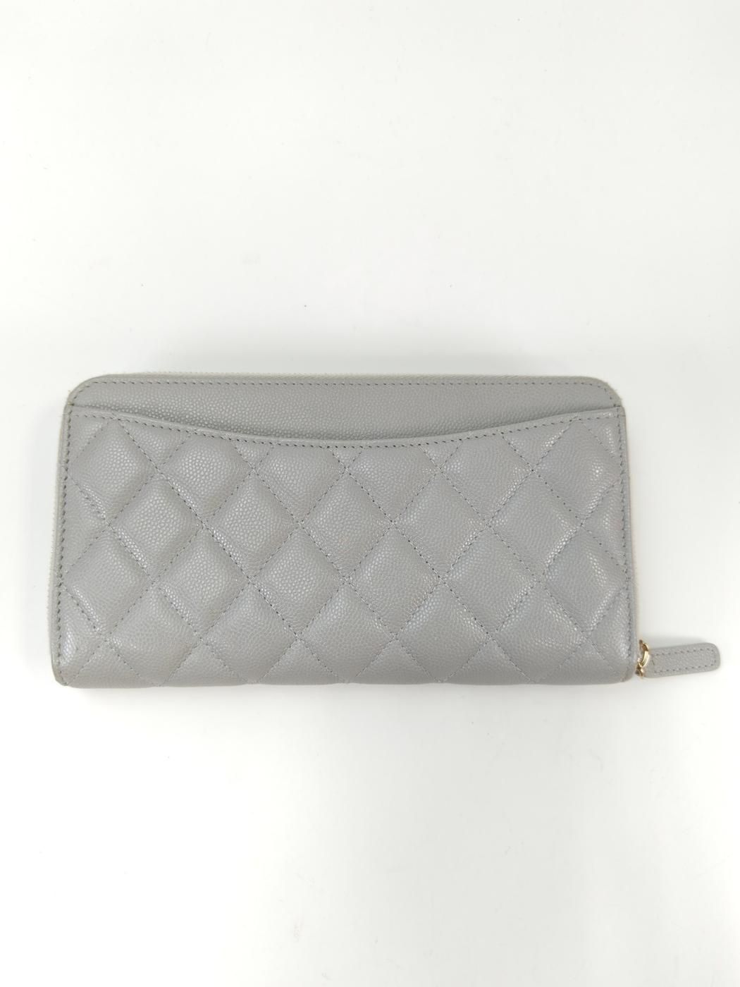 CHANEL シャネル マトラッセ ラウンドファスナー 長財布 キャビア