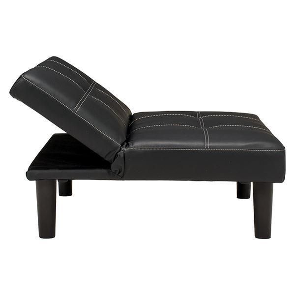  ソファーベッド 約幅180cm ブラック 合皮 合成皮革 背部3段リクライニング 組立品 リビング ベッドルーム インテリア家具 麻素材ソファ 2人掛け 3人掛けソファ ソファ ソファベッド