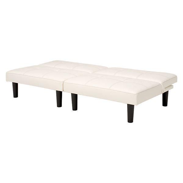  ソファーベッド 約幅180cm ホワイト 合皮 合成皮革 背部3段リクライニング 組立品 リビング ベッドルーム インテリア家具 組み合わせ自由 2人掛け 3人掛けソファ ソファ ソファベッド