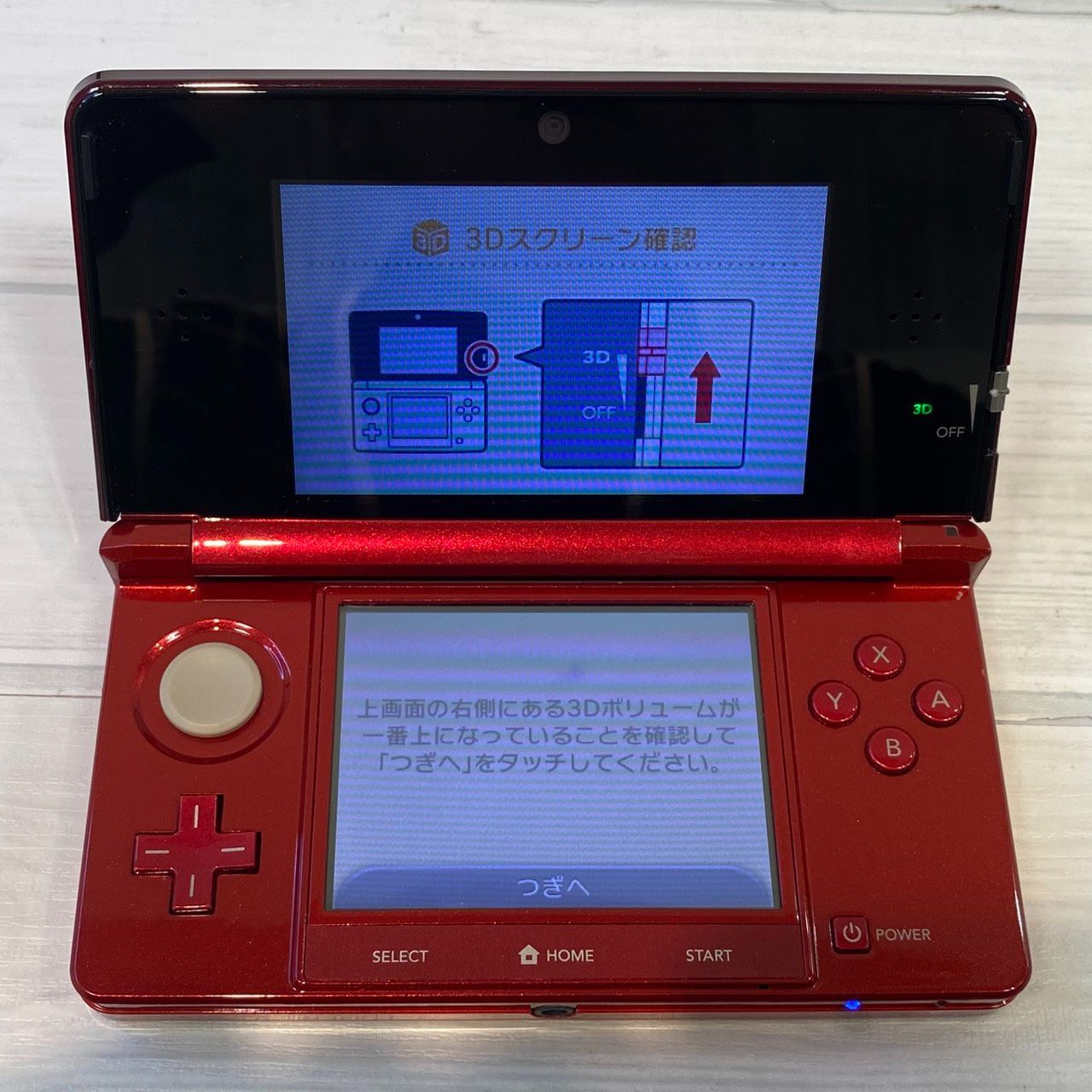 塩】Nintendo ニンテンドー 3DS フレアレッド 完備品【22784SK】B25
