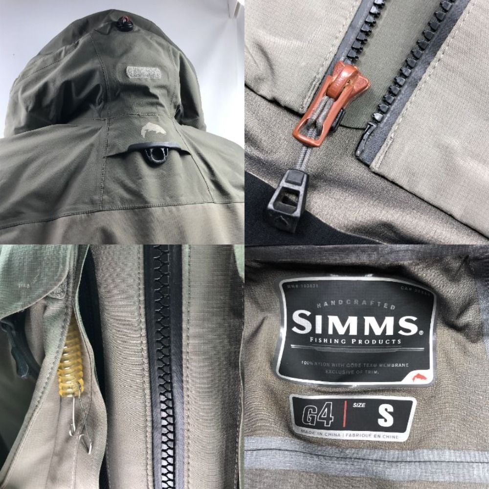 ΣΣSIMMS フィッシングウェア G4 Pro ジャケット Sサイズ オリーブ