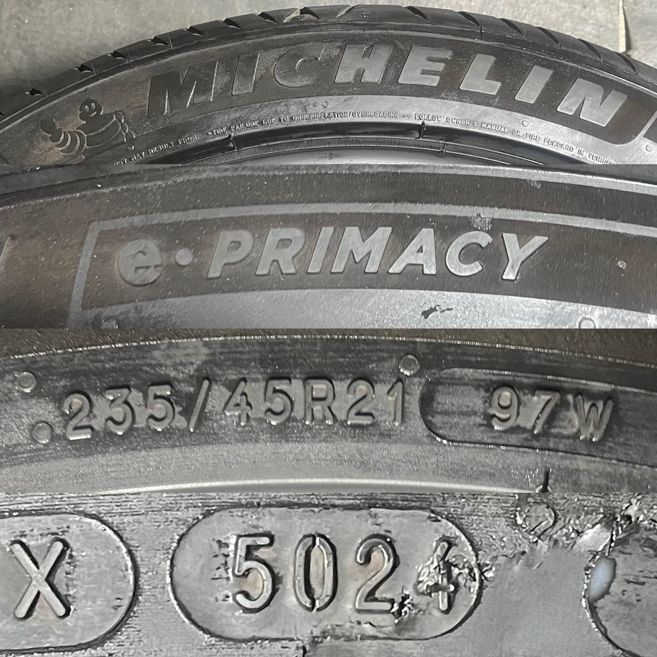 2024年製 約9.4分山 ミシュラン MICHELIN プライマシー e・PRIMACY 235 