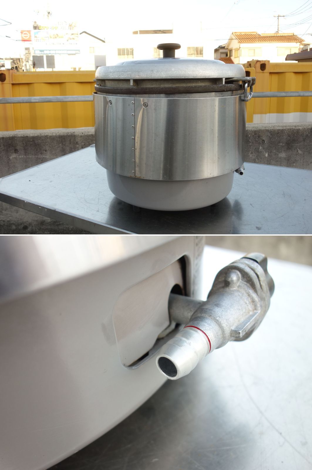 中古】M▽リンナイ 業務用 ガス 炊飯器 3.3升 都市ガス 天然ガス 12A