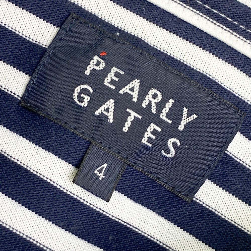 サイズ：4 PEARLY GATES パーリーゲイツ 長袖ポロシャツ ボタンダウン