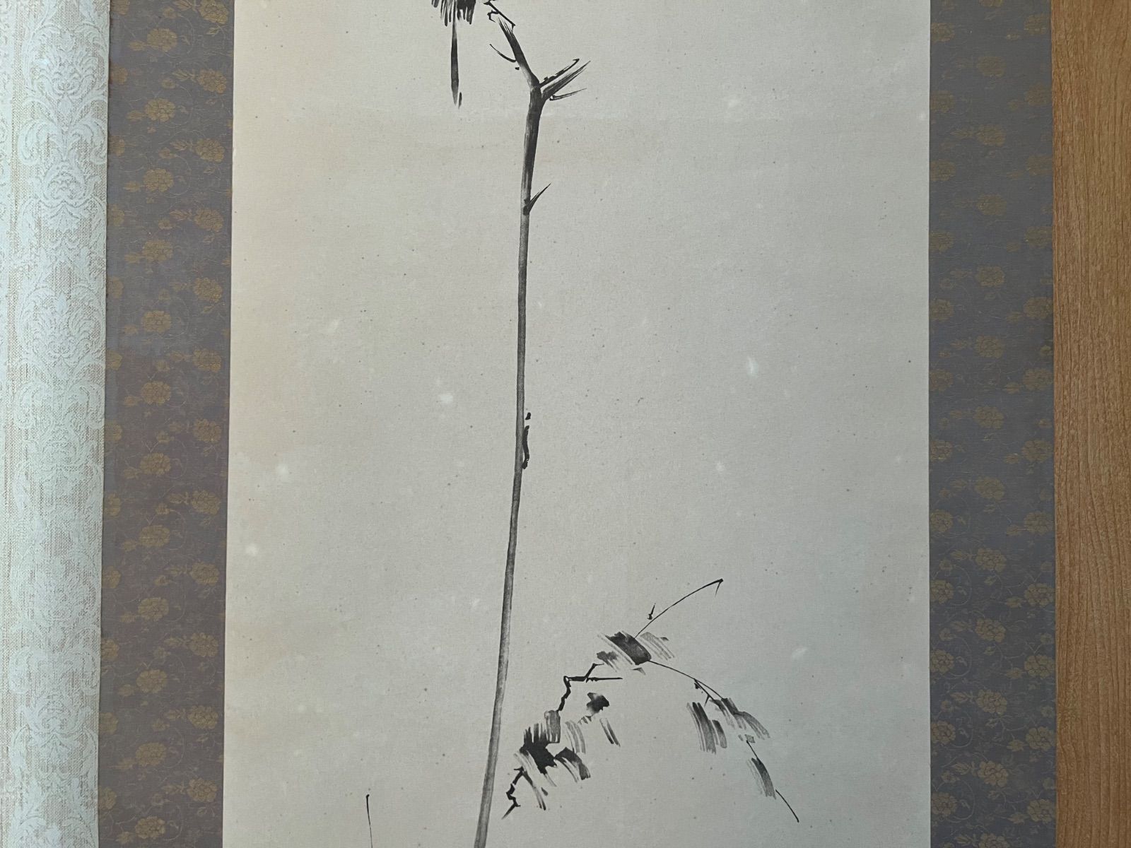 📜掛軸📜 枯木鳴鵙図 紙本 複製 工芸掛軸 宮本武蔵 縁起物掛軸 - メルカリ