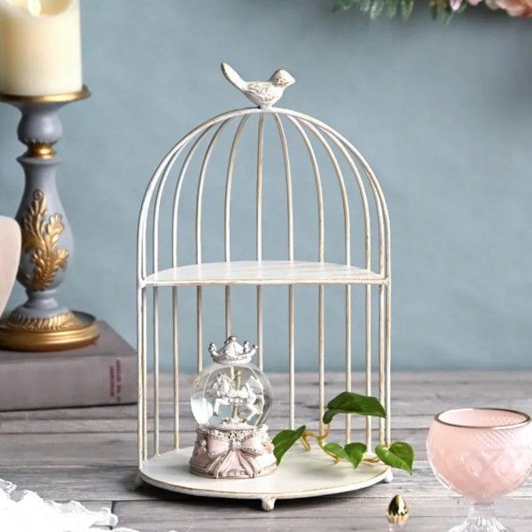 バードケージ シェルフ 2段 ラック 飾り棚 アフタヌーンティー