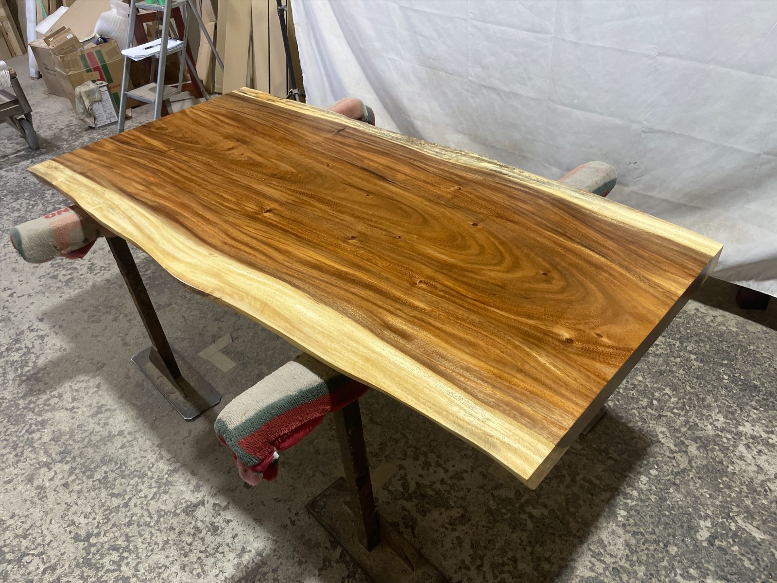 モンキーポッド9412 一枚板無垢 乾燥材 1630x740-640x54mm