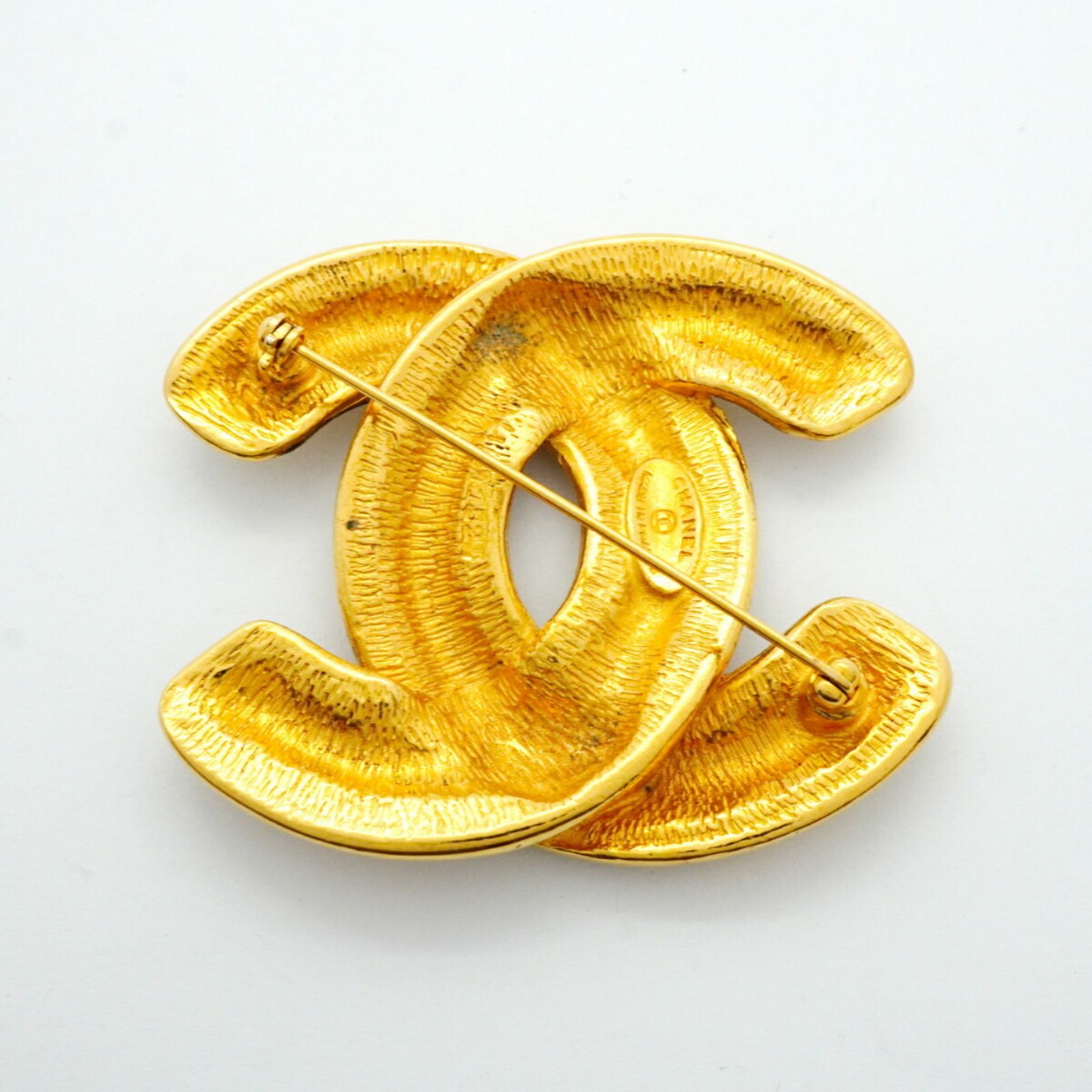 シャネル(Chanel) シャネル ブローチ ココマーク マトラッセ GPメッキ