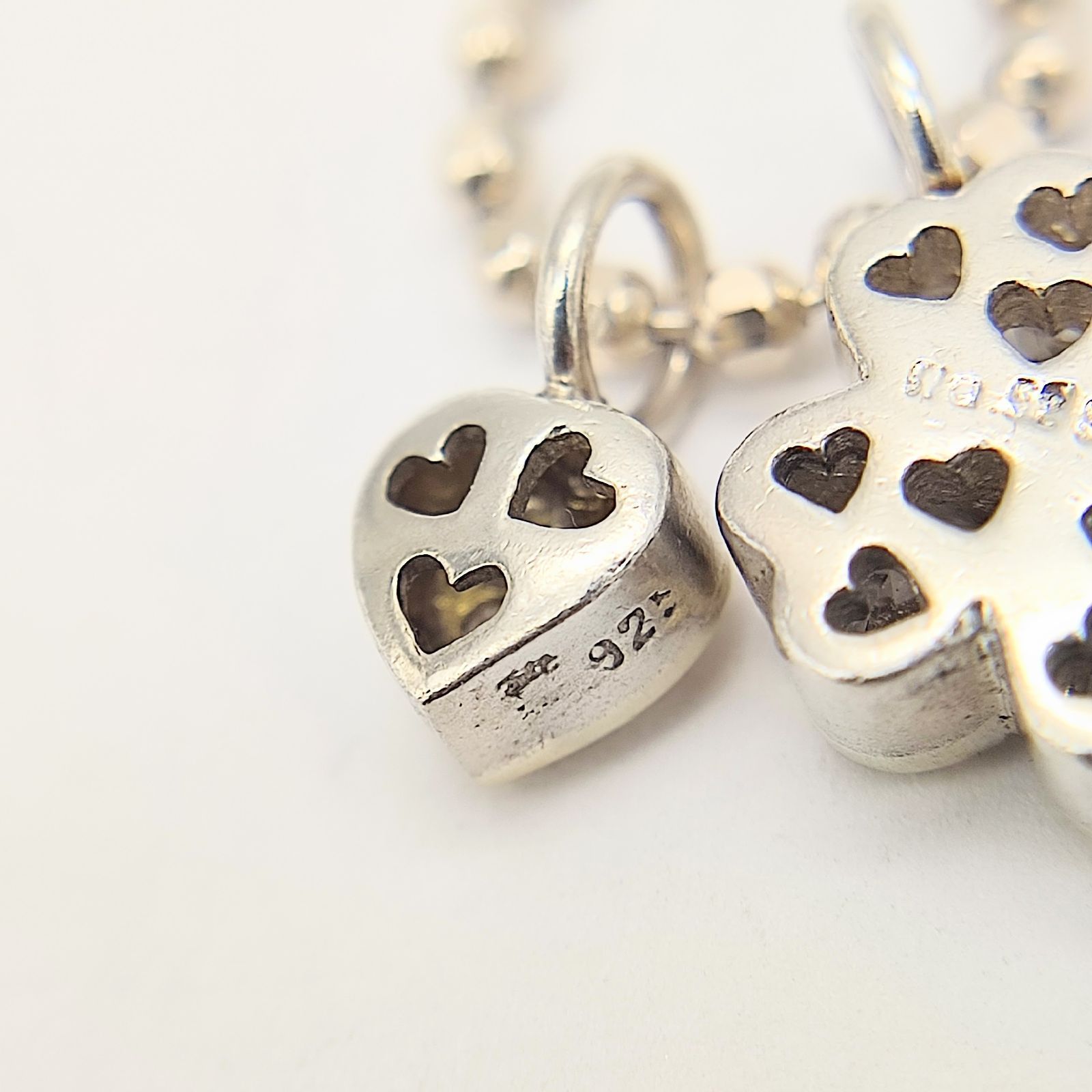 美品】Folli Follie フォリフォリ クローバーハートネックレス SILVER