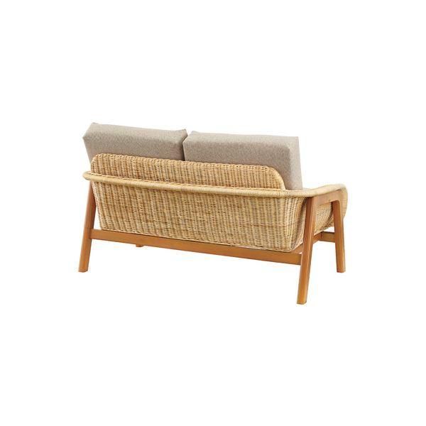  ソファー 幅115cm 2人掛け ナチュラル ラタン 木製 肘付き 完成品 リビング ダイニング プレゼント 防水ソファ 2人掛け 3人掛けソファ ソファ ソファベッド