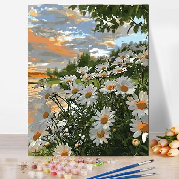 油絵 大人の塗り絵 絵画 塗り絵 数字塗り絵 油絵風 マーガレット 名画