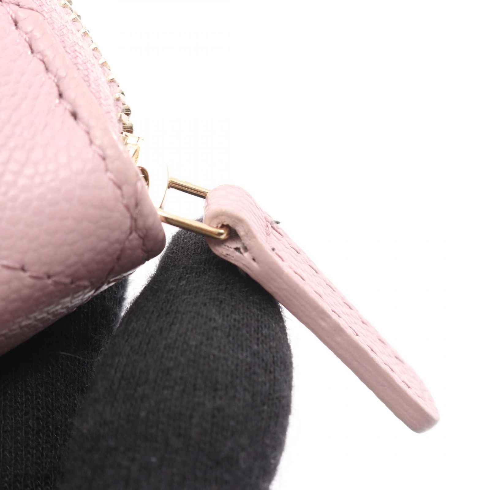 シャネル CHANEL ラウンド財布 マトラッセ AP3999 ピンク キャビア 
