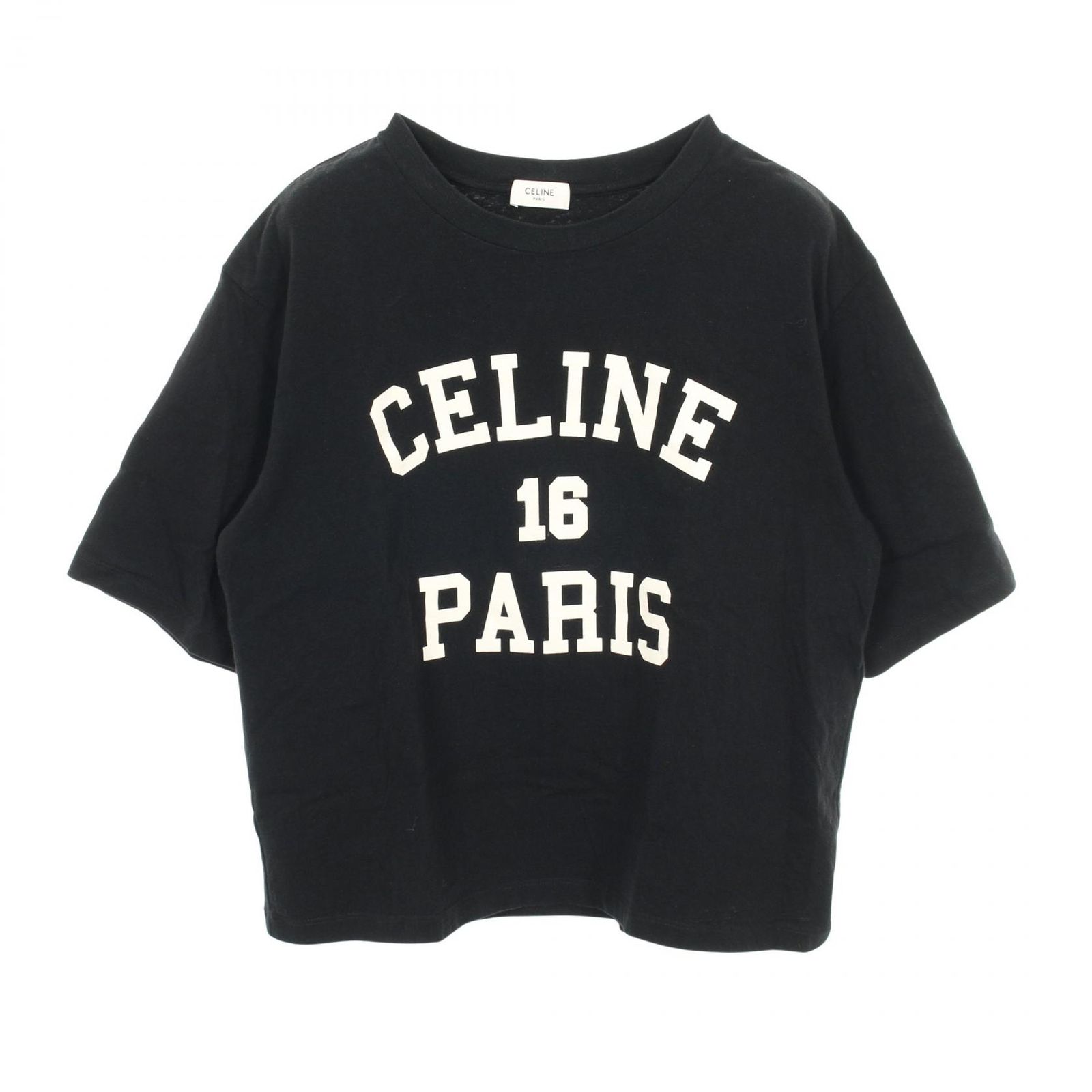セリーヌ CELINE 半袖Tシャツ コットン Tシャツ レディース Used A
