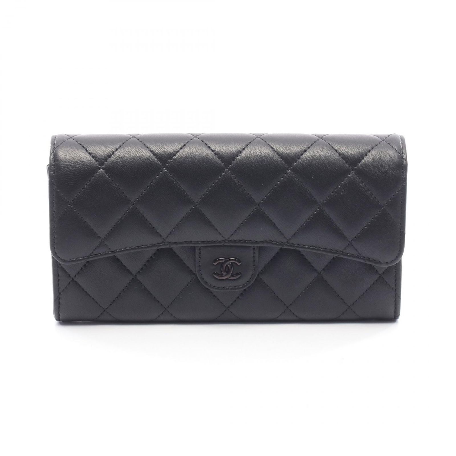 シャネル CHANEL 二つ折り長財布 クラシック ロング フラップ 