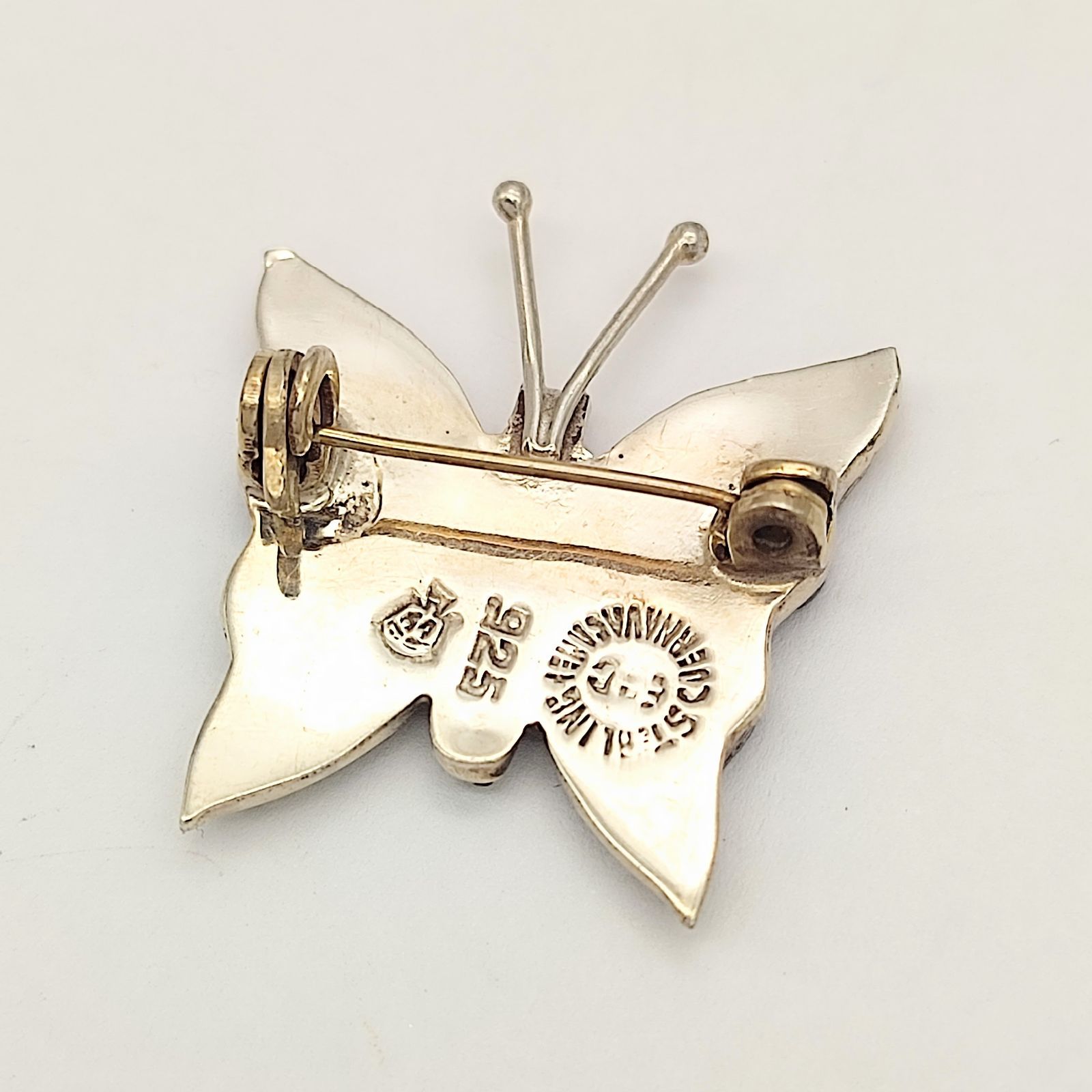 美品】バタフライブローチ アバロンシェル STERLINGSILVER シルバー925