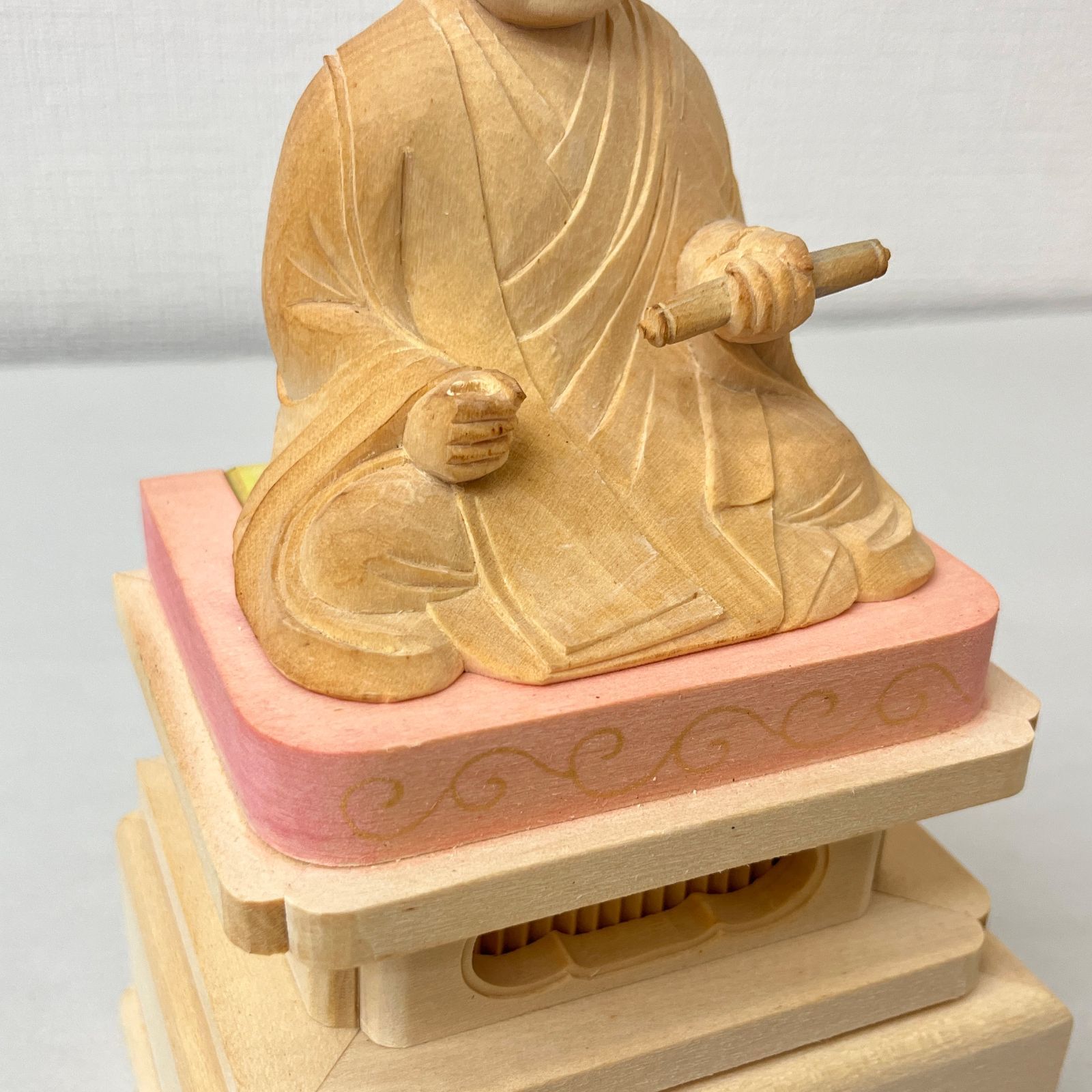 純金彩色 日蓮像 2.5号 仏像 日蓮宗 置物 台座付 未使用保管品 純金彩色 日蓮像 2.5号 仏像 日蓮宗 置物 台座付 未使用保管品 仏像