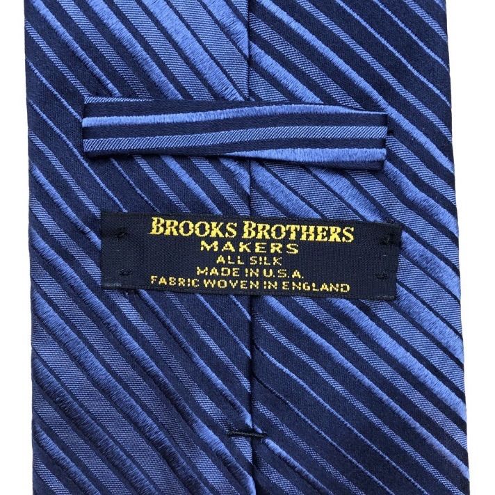 美品】BROOKS BROTHERS ネクタイ ストライプ ネイビー ブルー - メルカリ