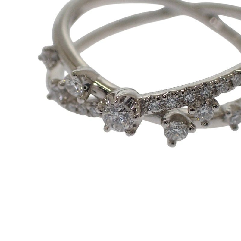 スタージュエリー STAR JEWELRY クロスライン 9号 リング 美品 刻印